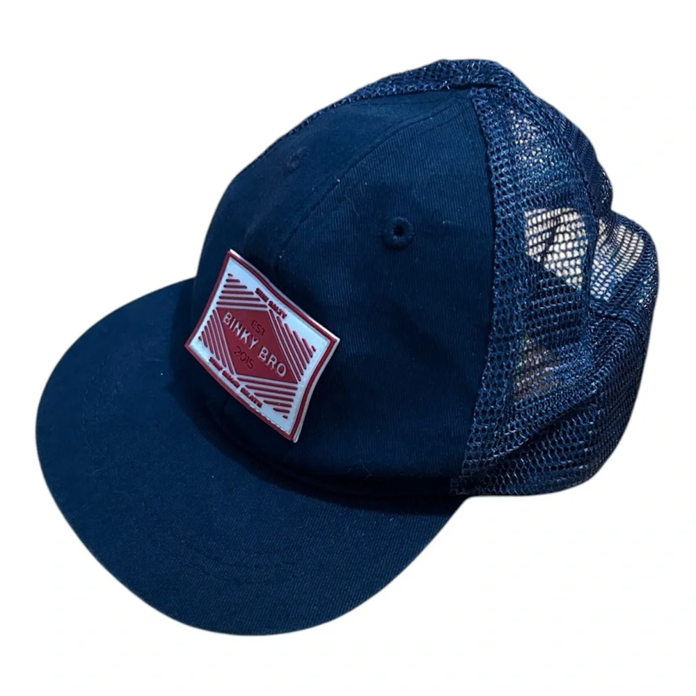 BinkyBro Ponto Navy Blue Infant Toddler Mesh Trucker Snapback Hat Cap